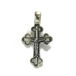 PE000902  Sterling silver pendant Jerusalem cross solid 925