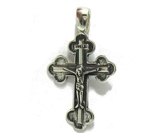 PE000902  Sterling silver pendant Jerusalem cross solid 925