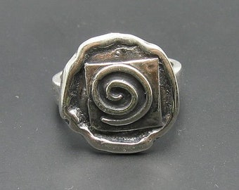 R001015 Bague Argent Massif 925 Spirale