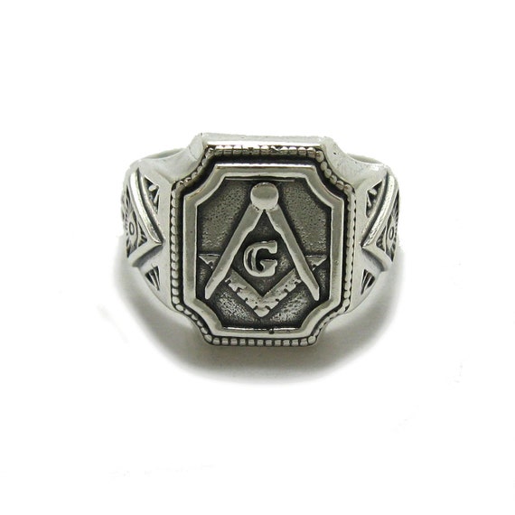 R001781 Sterling Silver Men Masonic Ring Solid 925 Canada