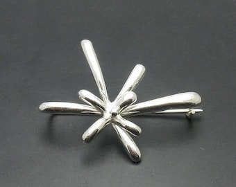 A000007 Broche Argent Massif 925 fleur