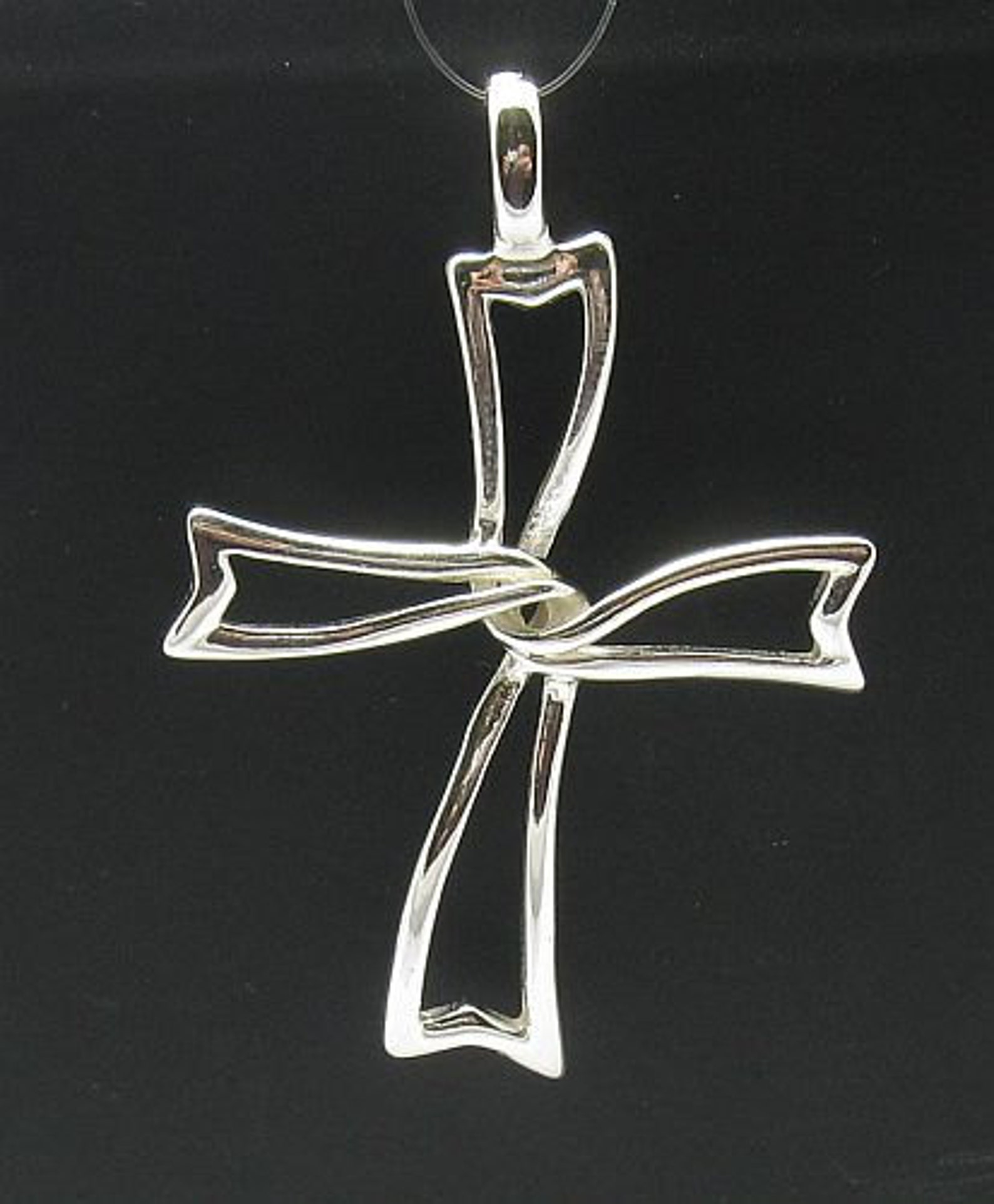 PE000388 Sterling Silver Pendant 925 Solid Cross Handmade Quality - Etsy