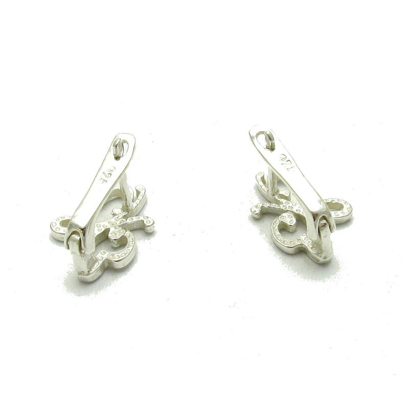 E000616 Sterling silver earrings 925 butterfly image 3