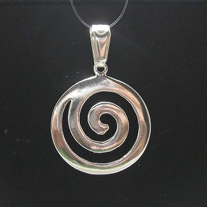Sterling silver pendant hallmarked 925 Spiral nickel free