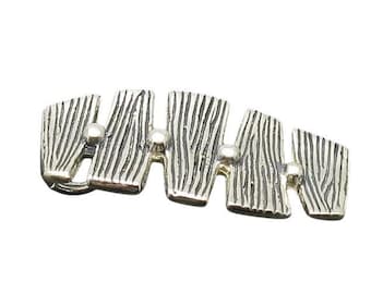 Sterling Silver Textured Pendant Solid Stamped 925 Nickel Free
