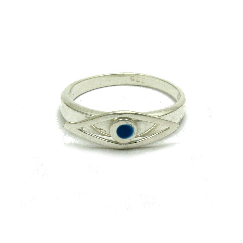 R001665 Sterling Silver Ring 925 Blue Eye - Etsy