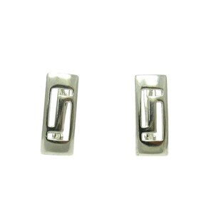Sterling Silver Earrings Greek Motif Solid Hallmarked 925 Nickel Free