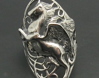 R000504  Sterling Silver  Ring Solid 925 Pegasus