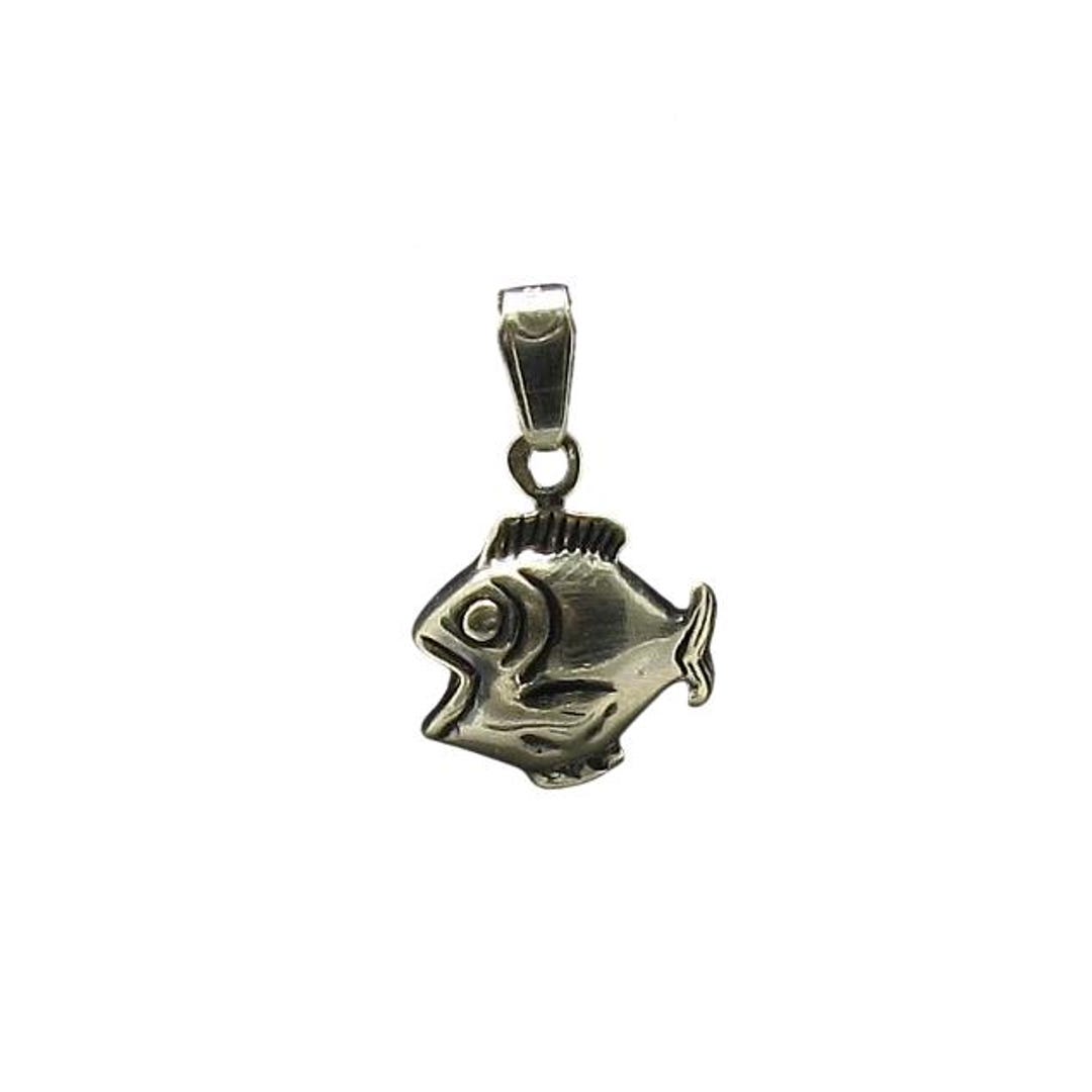 Pendentif Poisson Argent Sterling 925 Avec Cristal Cz – Bijou Religieux Fin – Artisan Inde