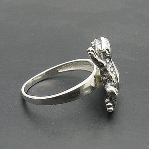 R000799 Sterling Silver Ring Solid 925 Frog image 3