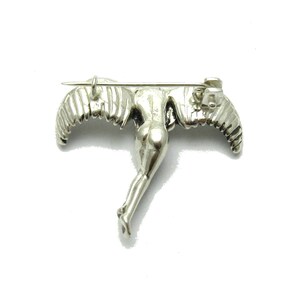 A000100 Sterling Silver Brooch 925 angel image 2