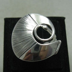 R001199 STERLING SILVER Ring Solid 925 Spiral