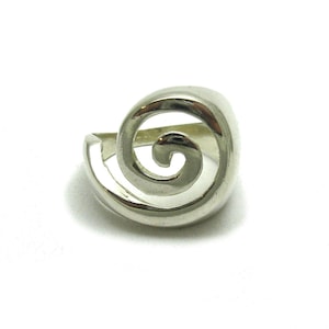 R000511 Sterling silver ring spiral solid 925