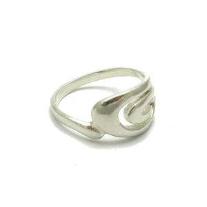 R000373 Sterling zilveren ring spiraal Massief 925 afbeelding 2