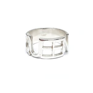 R001018 Bague Argent Massif 925 Cercles