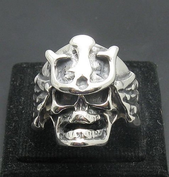 Sterling Silver Ring Skull Biker Solid Genuine Hallmarked