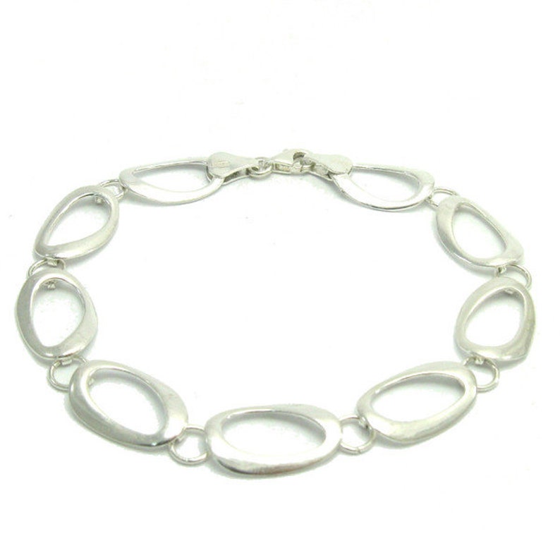 B000151 Sterling Silver Bracelet Solid 925ellipse image 1