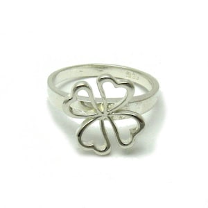 R001510 Anillo de plata de ley maciza 925 Trébol