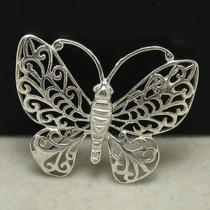 A000016 STERLING SILVER Brooch Solid 925 Butterfly - Etsy