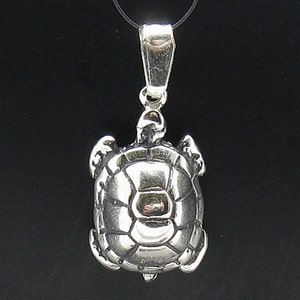 PE000522  Sterling silver pendant  charm turtle   925 solid