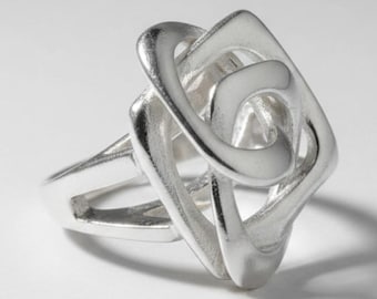 Stylish Sterling Silver Ring Hallmarked 925 Nickel Free