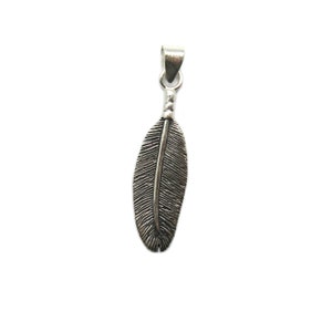 Sterling silver pendant genuine hallmarked 925 Feather PE001375