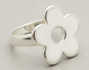R000475  Sterling Silver  Ring Solid 925 Flower