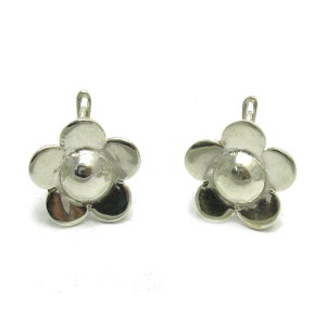 E000526 Sterling silver earrings Flowers 925 image 1
