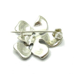 A000069 Sterling Silver Brooch 925 flower image 2