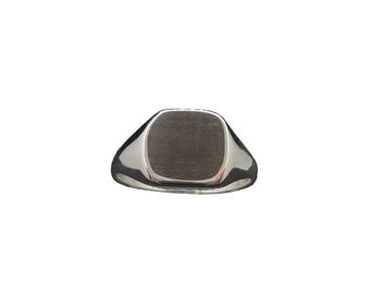 Custom Engraved Sterling Silver Signet Men Ring Genuine Solid Hallmarked 925 R002120