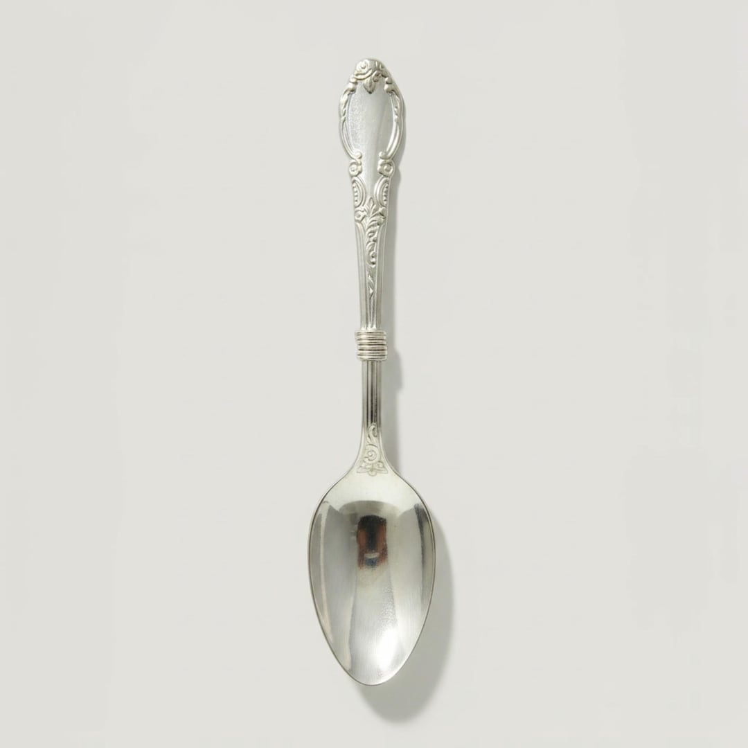 Sterling Silver Spoon, Vintage Teaspoon, Ornate Coffee Spoon