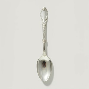 Sked i sterlingsilver, vintage tesked, utsmyckad kaffesked, stämplad 925 nickelfri