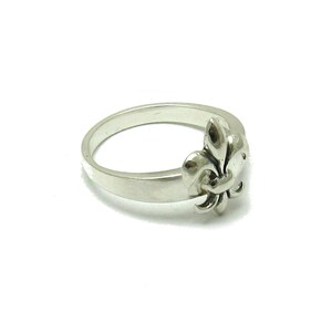 R001527 Anillo de PLATA STERLING 925 Fleur de lys imagen 2