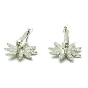 E000516 Sterling silver earrings 925 Flowers image 3