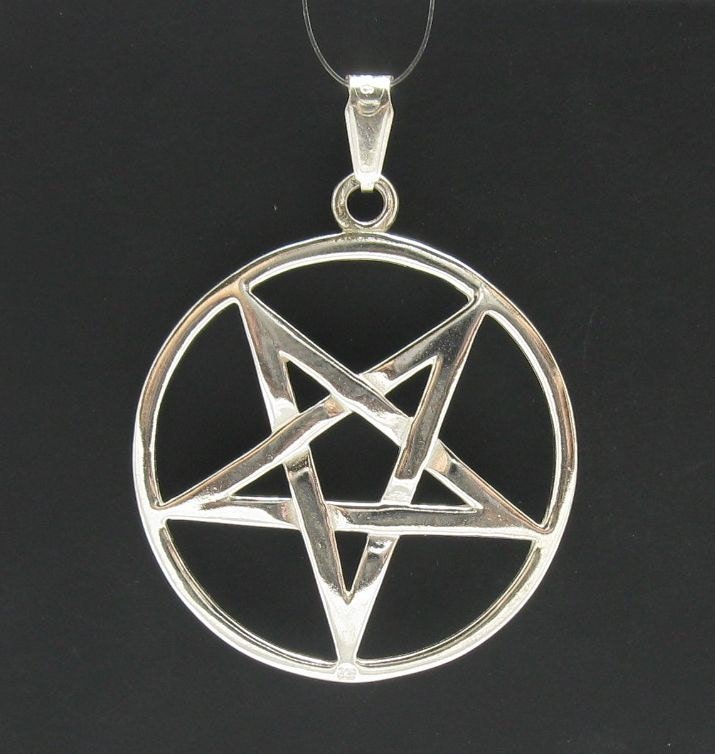 Collana Quarto Pentacolo Di Giove Chiave Di Saloone Sigilli Ciondolo Per Uoini Nero Acciaio - Foto 2