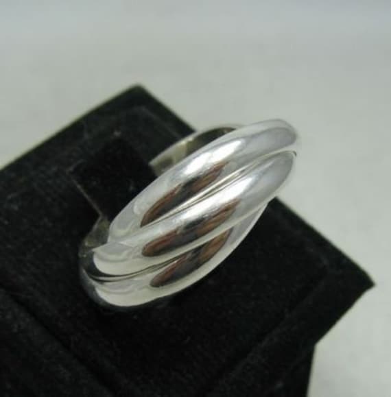 STERLING SILVER RING SOLID 925 TRIPLE BAND 2.5mm SIZE 4-14 NEW R001158
