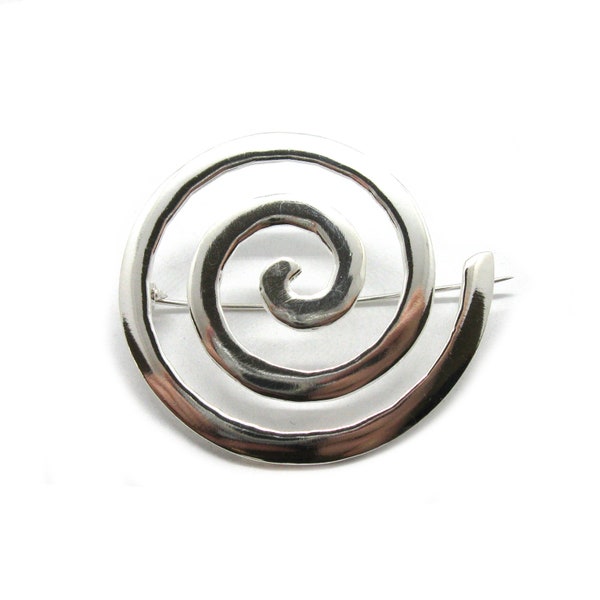 925 SILBER Brosche A000115 spiral