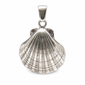 Sterling Silber Anhänger Seashell Solid Stamped 925 Nickel frei
