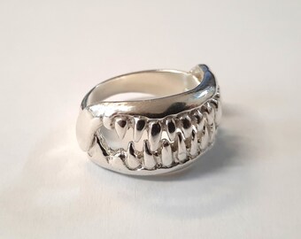 Funkelnder 925 Silber Ring Vergoldet Solitär Dünn BEE Rheinkieseloptik 1,775 cm 