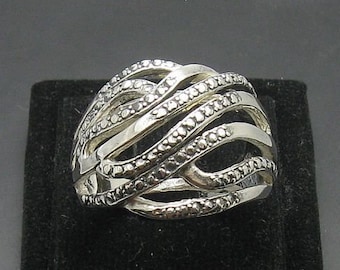 Sterling Silver Statement Ring Solid Genuine Hallamrked 925 Nickel Free