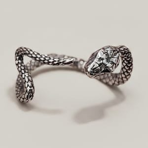 Ormring i sterlingsilver, justerbar orm