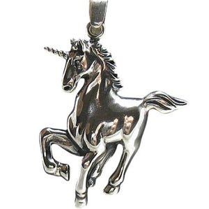 Sterling Silver Pendant Unicorn Hallmarked 925 Nickel free