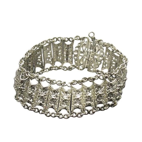 Bracciale in argento sterling autentico, massiccio, con marchio di garanzia 925, senza nichel - Italia