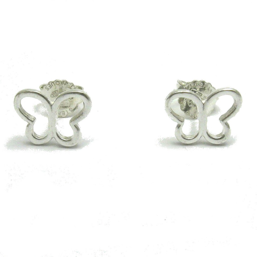 E000698 Small Sterling Silver Earrings 925 Butterfly - Etsy