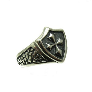 R001324 STERLING SILVER Ring Solid 925 Cross image 2
