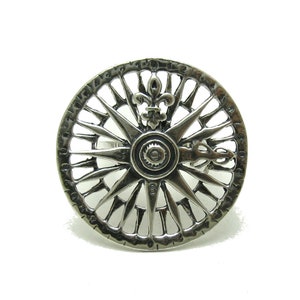 Sterling Silver Ring Compass Hallmarked 925 Nickel Free
