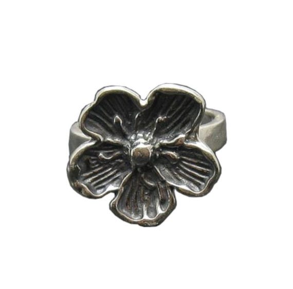 Sterling Silver Ring Flower Solid Stamped 925 Nickel Free - Etsy