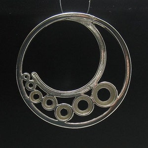 PE000102 Sterling silver pendant 925 Big Circle image 2