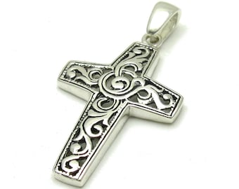 PE001078 Sterling silver pendant  925  Solid  Cross