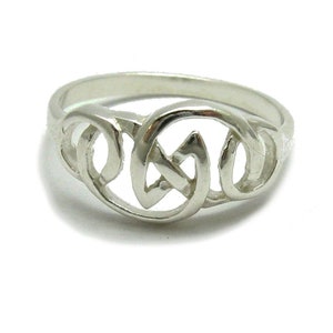 Sterling silver ring solid hallmarked 925 knot nickel free
